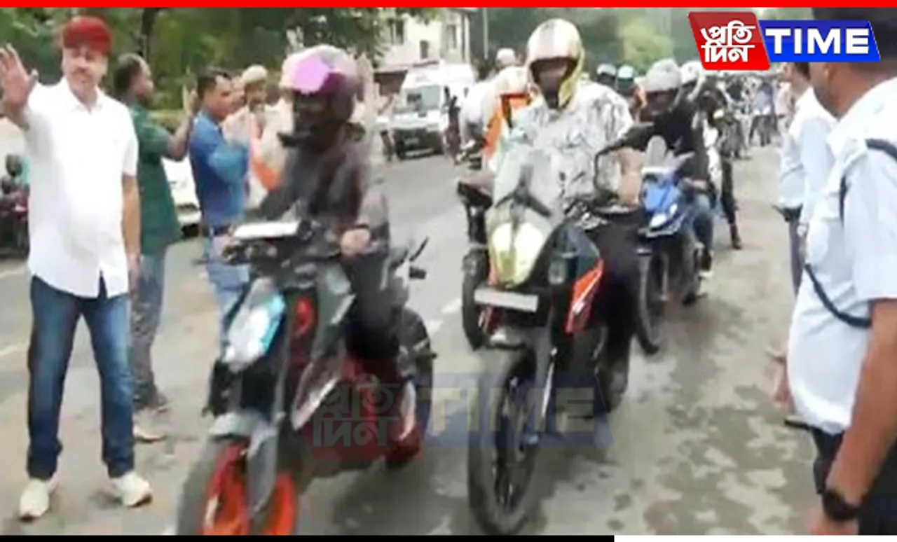 'Har Ghar Tiranga': Police, Transport Dept Organize Bike Rally In Guwahati